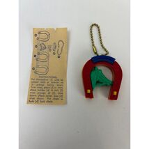 Vintage 1950s Good Luck Horseshoe Puzzle Key Chain Toy 1954 Iowa Card - $50.00