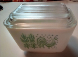 Vrg PYREX Turquoise Amish Butterprint Dish 501-b 1-1/2 Cup w/ Lid MCM - $18.76