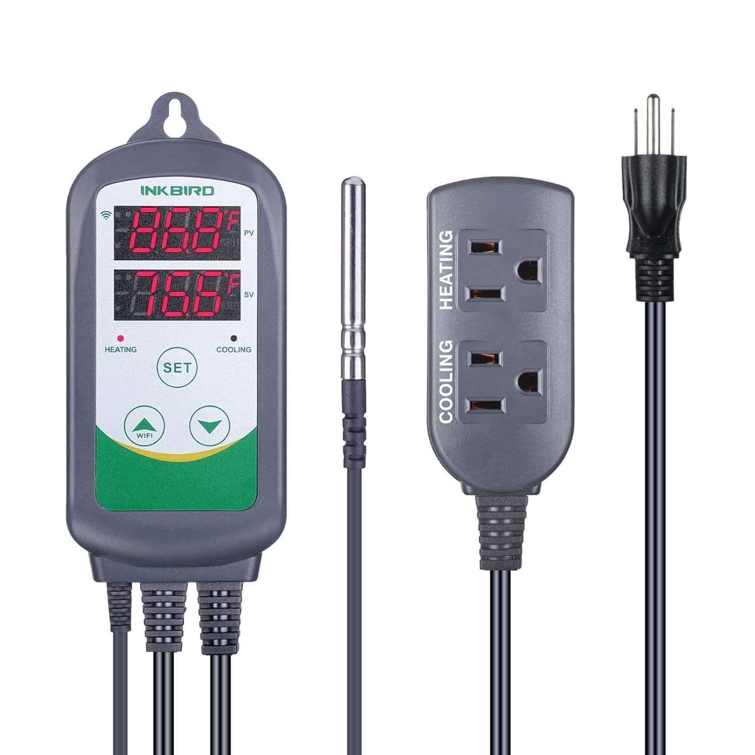 Inkbird Wifi Itc-308 Digital Temperature Controller Thermostat Remote Mo... - $64.93