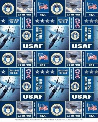 United States of America Air Force USA Military Fleece Fabric Print ousa... - $13.97