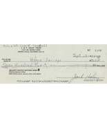 Jack Haley &quot;The Tin Man&quot; autographed Check 1974 Signed Document 1 - €216,36 EUR