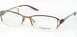 Celine Dion Eyes CD3122 C02 Brown Eyeglasses w/ Crystals 51-17-135mm (Notes) - £46.93 GBP
