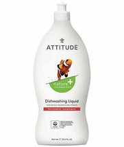 ATTITUDE Dish Detergent, Plant-Based, Hypoallergenic, Eco-Friendly, 23.7-Fl.Oz. - £13.33 GBP