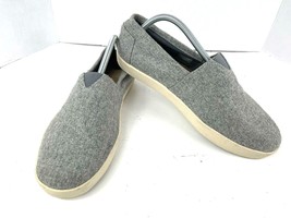 Toms Loafers Men 9.5 M Classic Alpargata Shoes Grey Wool Slip-On Casual ... - $366.58 MXN