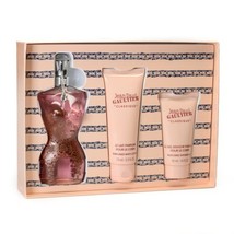 Jean Paul Gaultier Classique Perfume 3.4 Oz Eau De Toilette Spray 3 Pcs Gift Set - $120.98
