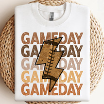Game Day Football Stacked PNG, Football Lightning Bolt PNG, Retro Football PNG - $46.76 MXN