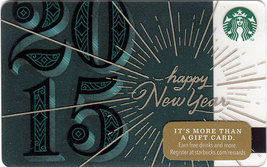 Starbucks 2015 Happy New Year Collectible Gift Card New No Value - £2.34 GBP
