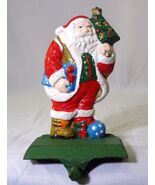 VINTAGE CAST IRON SANTA CHRISTMAS STOCKING HANGER - $706.74 MXN