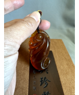 100% Natural Burmese Amber Myanmar Amber necklace pendant Rui Dragon Med... - $201.75 CAD