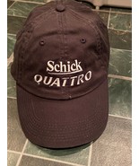 Black Schick Quattro Adjustable Buckle Hat w/Logo *Pre-Owned* i2 - $16.99