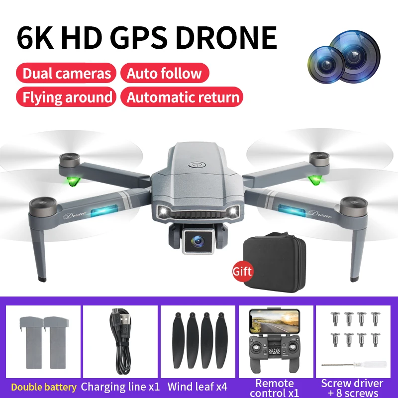 S179 Drone 4K 6K HD Foldable Brushless Professional UAV with Dual Camera... - $175.29+