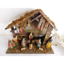 Vintage Nativity Set With Manger Made in Italy 11 Piece Set - £35.60 GBP