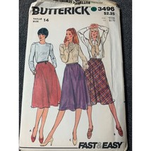 Butterick Misses Skirt Sewing Pattern sz 14 3496 - uncut - $10.88