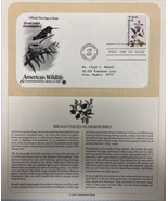 American Wildlife Mail Cover FDC &amp; Info Sheet Broad Beaked Hummingbird 1987 - $13.38 CAD