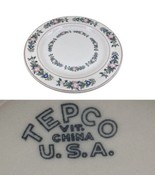 Tepco Restaurant Ware Rare Floral 8” Bread Plate Big Logo Beige Color READ - $677.21 MXN