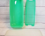 Tupperware 782-6 Jadeite Green Celery Vegetable Keeper 3pc Set Clear Lid... - $13.81