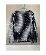 Boden Top Womens Stripes Above The Rest Long Sleeve Polka Dots Shirt Size 8 - $21.95