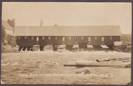 Errol, NH RPPC 1925 - Errol Dam Across Androscoggin River Photo Postcard #9 - £9.62 GBP