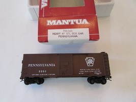 Mantua HO 734-020 Heavy 41&#39; Steel Box Car Pennsylvania #2351 Boxed Train E - $11.83