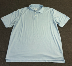 Straight Down Performance Golf Polo Shirt Blue Striped El Dorado Men&#39;s S... - $19.74