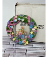 Vintage Cottontale Collection Handpainted Ceramic Easter Wreath - $53.12 CAD