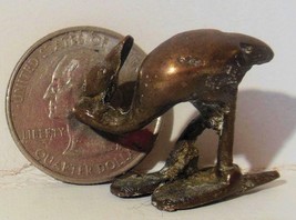 Vintage Miniature Brass Crane  1&quot; - £11.68 GBP