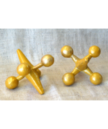 2 Jacks Bookend Cast Iron Jax Doorstop 5 1/2” Wide Book Ends Decor Toy Gold - $498.00 MXN