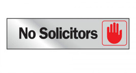 NO SOLICITORS Sign Self Adhesive Sticker for Door Mailbox Window 2&quot;x8&quot; H... - $22.81