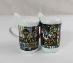 Vintage Las Vegas Casinos Souvenir Stein 2.5" Salt &amp; Pepper Shakers Read... - $9.69