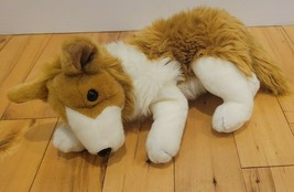 TY Cassie the Collie Beanie Buddy 2001 Collection Tan White Dog Puppy Plush - £19.01 GBP
