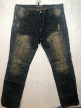 Southpole Jeans Dark Wash Distressed Straight Leg Moto Biker Mens Tagged... - $513.95 MXN