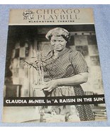 Chicago Playbill BlackStone Theatre Claudia McNeil A Raisin in the Sun 1961 - $379.18 MXN