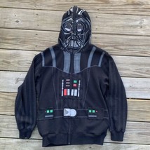 Star Wars Darth Vader Hoodie Full Zip Face Mask Black Youth Kids Size 2XL - £18.57 GBP