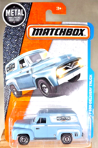 2016 Matchbox 17/125 City &#39;55 Ford F-100 Delivery Truck Flt Blue w/Ringed Disc Sp - £6.29 GBP