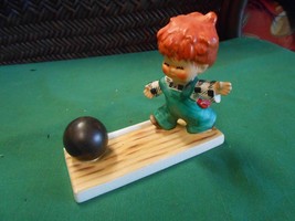 Collectible 1957 Goebel "Strike" Redhead Boy Bowling Figurine Free Postage Usa - $27.31