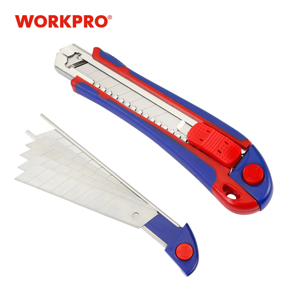 WORKPRO Retractable Utility  Portable Plastic Snap Off  With 5pcs 18mm SK5 Blade - £176.95 GBP