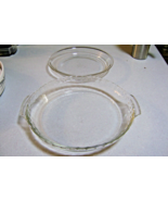 Anchor Hocking Lot of two (2) Different Clear Glass FIRE KING 9-10&quot; Pie ... - £7.76 GBP