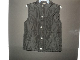 Gymboree Boy&#39;s Size S (5-6) Puffer Vest Black Zippered &amp; Snapped Closure - £10.61 GBP