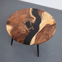 Walnut Tea Table Large Board Table Handmade Resin Crafts Solid Wood - £548.99 GBP