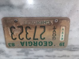 Vintage 1983 Georgia City Government Cherokee County License Plate 27323 Expired - £15.82 GBP