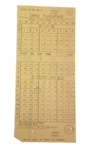 Vintage 1962 Ohio Turnpike Toll Highway Receipt Ticket Stub Travel Colle... - $7.86