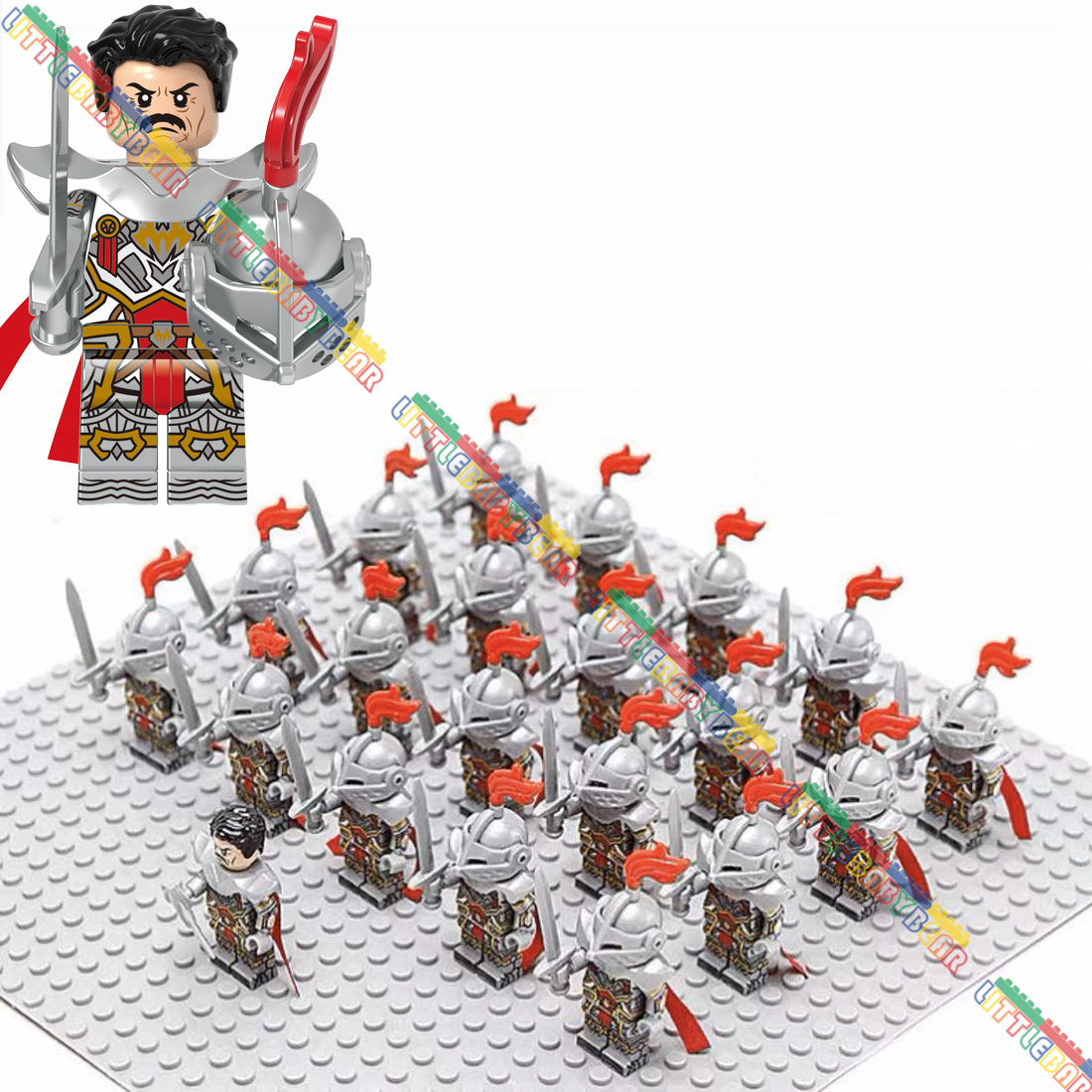 Primary image for 21pcs Medieval War Castle Kingdom Empire Knights Warrior Minifigures Bricks Toys