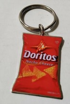 Vintage Doritos Nacho Cheese Metal Keychain 2&#39;&#39; Novelty Double Sided  - £16.11 GBP