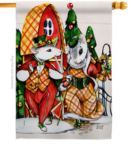 Holiday Mouses House Flag 28 X 40 Double-Sided Christmas Banner - £29.64 GBP