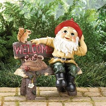 GARDEN GNOME GREETING SIGN - £43.86 GBP