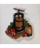 Vintage Homco Cast Iron Metal Apple Press Wall Plaque 1970s - $181.86 MXN