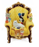 Musicbox Kingdom Wing Chair with Playful Cats Decorative Box - $1,438.48 MXN