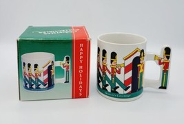 Vintage 1988 The Love Mug Christmas Toy Soldiers 8 Oz Porcelain Coffee Mug + Box - £7.82 GBP