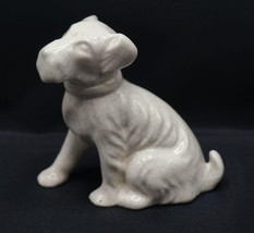 Scottish Terrier Dog Porcelain Figurine White - $24.74