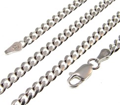 3.5MM Solid 925 Sterling Silver Men&#39;s Italian MIAMI CUBAN Chain, Made in Italy - £15.22 GBP+